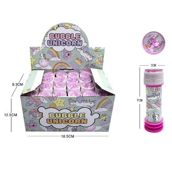 เป่าลูกโป่งสบู่ยูนิคอร์น 25ml ในกล่องโชว์ (24 ชิ้น)