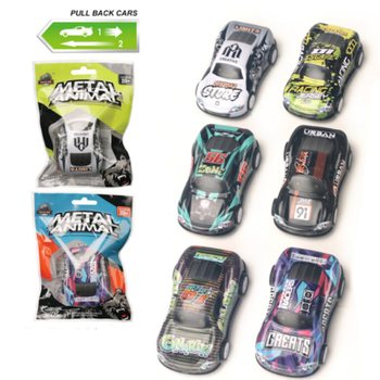 รถแข่งเหล็กไขลาน Pull Back ในถุงของขวัญ (24 ชิ้น)