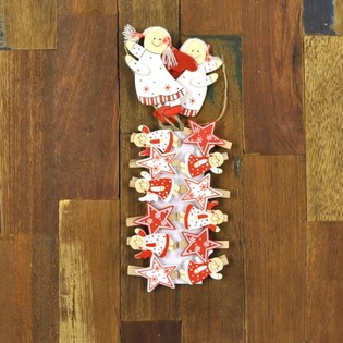 ราวตากผ้าตกแต่งคริสต์มาส (6 ชิ้น)