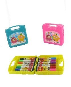 ปากกาเมจิก 12 สีในกระเป๋าพกพา (10 ชิ้น)