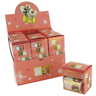 สติกเกอร์ของขวัญ/การ์ด - ลายดอกไม้ (12 ชิ้น)