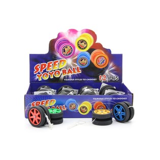 โยโย่ลายล้อยางรถยนต์ "Speedy" ในกล่องโชว์ (12 ชิ้น)