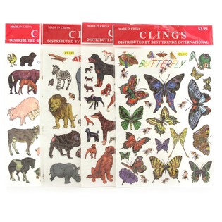 สติกเกอร์ติดกระจกรูปสัตว์ (48 ชิ้น)