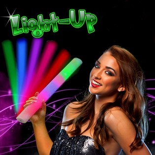 แท่งโฟมไฟ LED - แท่งไฟปาร์ตี้หลากสี (25 ชิ้น)