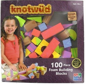 KNOTWUD 100 บล็อกก่อสร้างโฟมฟองน้ำ (ชุด 4 ชิ้น)