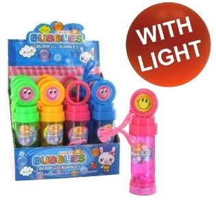 ของเล่นเป่าฟองสบู่มีไฟลายยิ้ม (12 ชิ้น)