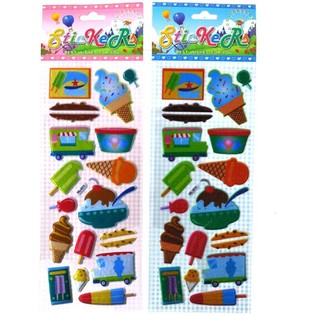 แผ่นสติกเกอร์ไอศกรีม (2x20 ชิ้น)