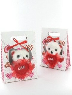 ตุ๊กตาหมี "I LOVE YOU" ในถุงของขวัญ (6 ชิ้น)