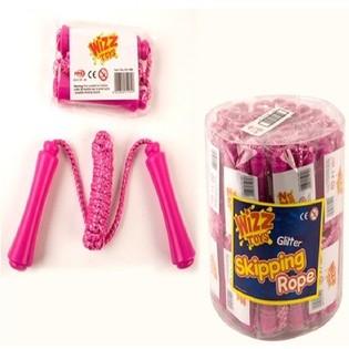 เชือกกระโดดสีชมพูในหลอดกระบอก (47 ชิ้น)