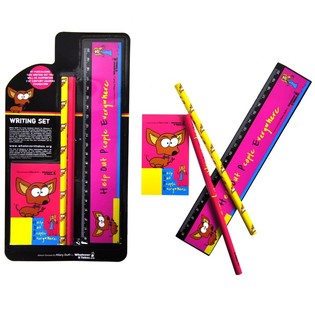 ชุดเครื่องเขียน 4 ชิ้นบนการ์ด (6 ชุด)