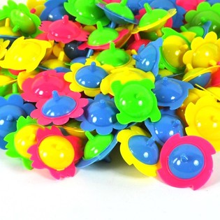 ลูกข่างจิ๋วสีสันสดใส (100 ชิ้น)
