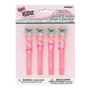 ของเล่นเป่าฟองสบู่ Bratz เซ็ต 4 ชิ้นบนการ์ด (12 แพ็ค)