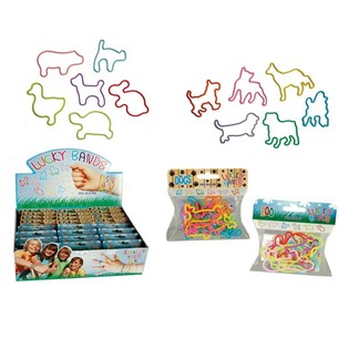 ***ราคาถูกมาก*** กำไล LUCKY BANDS สำหรับเด็ก - ลายสัตว์ (24 ชิ้น)