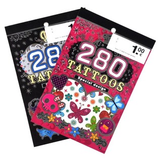 สมุดสติกเกอร์รอยสัก 280 ชิ้น (24 เล่ม)