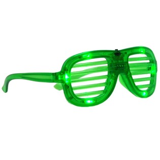 แว่นตา Shutter Shades พร้อมไฟ LED - สี: เขียว (12 ชิ้น)