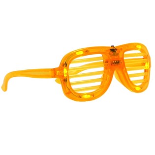 แว่นตา Shutter Shades พร้อมไฟ LED - สี: เหลือง (12 ชิ้น)