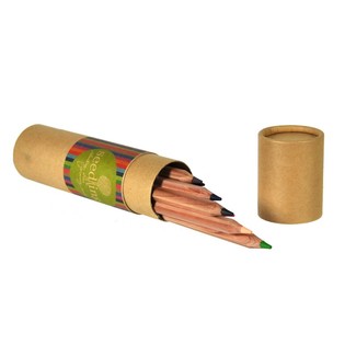 Seedling - ดินสอสีไม้แท่งใหญ่ 12 สีในกระบอก (ชุด 4 ชิ้น)