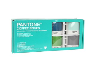 PANTONE - ชุดถ้วยเอสเปรสโซและจานรอง 4 ชุด (1 เซ็ต)