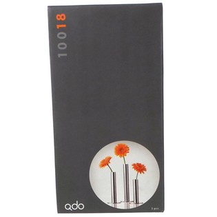 QDO - แจกันสแตนเลสสำหรับดอกไม้ 1 ดอก ชุด 3 ชิ้น (1 ชุด)