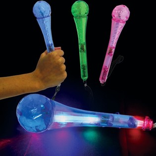 ไมโครโฟนของเล่นมีไฟ LED (12 ชิ้น)