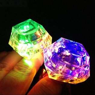 แหวนมีไฟ LED ในกล่องโชว์ (36 ชิ้น) - แหวนไฟปาร์ตี้