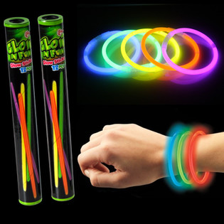 แท่งเรืองแสง Glow Sticks 12 ชิ้นในกระบอก (22 กระบอก)