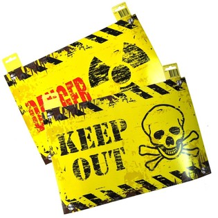 ป้ายตกแต่งประตู - "DANGER" / "KEEP OUT" (12 ชิ้น)