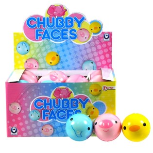 ลูกบอลโฟมลายน่ารักรูปหน้าสัตว์ในกล่องโชว์ขนาด 6 ซม. (24 ชิ้น)