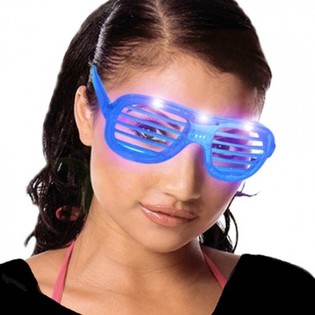แว่นตาตะแกรงมีไฟ LED Shutter Shades (24 ชิ้น)