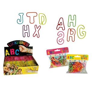***ราคาถูกมาก*** กำไลข้อมือ LUCKY BANDS สำหรับเด็ก - รุ่น: ตัวอักษร (24 ชิ้น)