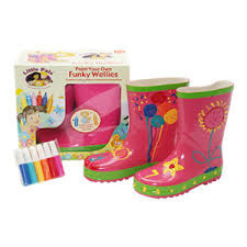 FUNKY WELLIES - ระบายสีรองเท้าบูทของคุณเอง - สีชมพู / ไซส์: 30