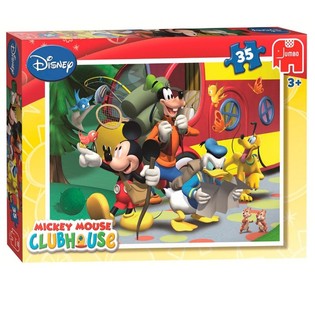 จิ๊กซอว์ Jumbo Disney Mickey Mouse Clubhouse ท่องเที่ยว 35 ชิ้น (3 ชิ้น)