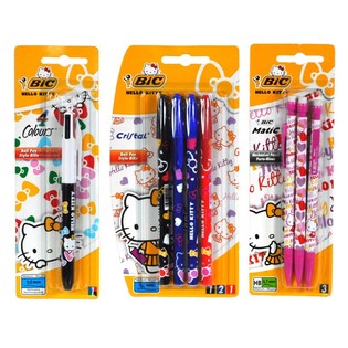 ปากกา Hello Kitty BIC คละแบบบนการ์ด (12 ชิ้น)