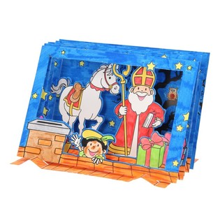 ชุดประดิษฐ์หน้าต่าง 3 มิติ ซินเตอร์คลาส (Sinterklaas) (12 ชิ้น)