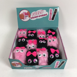 กำไลข้อมือผ้าพลัช Fuzzy snap / กำไลตบ (12 ชิ้น)