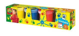 SES สีเพ้นท์นิ้ว ชุดสี 4x150มล. (4 สี) (1 ชิ้น)