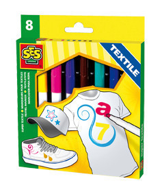 SES ปากกาเขียนผ้าและสิ่งทอ Maxi (ชุด 8 สี)