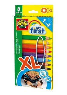 SES Creative My First - ดินสอสี XL สำหรับเด็กเล็ก (8 แท่ง)