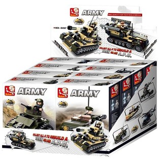 ตัวต่อรถถังทหารหรือรถหุ้มเกราะ Sluban APC 8-in-1 M38-B0587 (1 กล่องดิสเพลย์ / 8 ชุด)