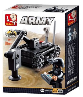 Sluban Army เรือกวาดทุ่นระเบิด 8-in-1 M38-B0587D (1 ชิ้น)