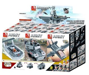 เรือบรรทุกเครื่องบิน Sluban 9in1 M38-B0537 (1 กล่องโชว์ / 9 ชิ้น)