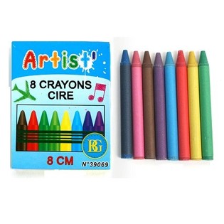 สีเทียนแท่งใหญ่ 8 แท่งในกล่อง (48 ชุด)