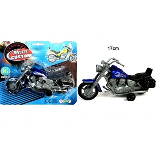 มอเตอร์ไซค์ของเล่นแบบลาน (Friction) ขนาดใหญ่ บนการ์ด (12 ชิ้น)