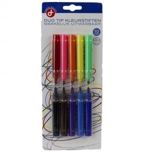 ปากกาเมจิก 10 สี แบบการ์ด (12 ชุด)