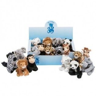 ตุ๊กตาผ้าสัตว์สวนสัตว์ในชุดโชว์ (18 ชิ้น)