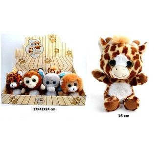 ตุ๊กตาผ้าสัตว์สวนสัตว์, คละแบบ 16 ซม. ในกล่องโชว์ (12 ชิ้น)