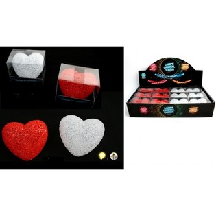 หัวใจ LED แบบตั้ง, เปลี่ยนสีได้ในกล่องโชว์ (12 ชิ้น)