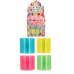 ของเล่นสปริงสีรุ้งมินิ &Oslash;3 ซม. ในกล่องโชว์ (72 ชิ้น)