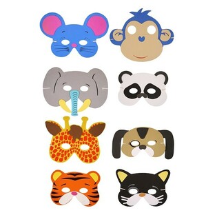 หน้ากากสัตว์โฟมคละแบบ (24 ชิ้น)