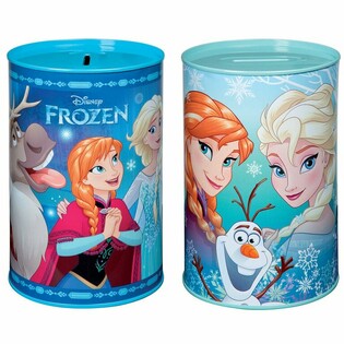กระปุกออมสินเหล็ก Frozen คละลาย, ขนาด 15 x 10 x 10 ซม. (20 ชิ้น)